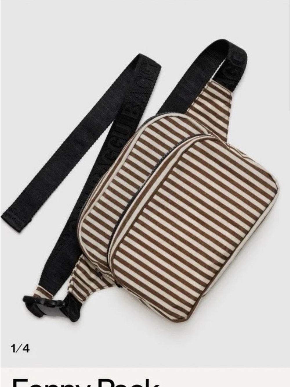 RARE Baggu | Fanny Pack Brown Stripes